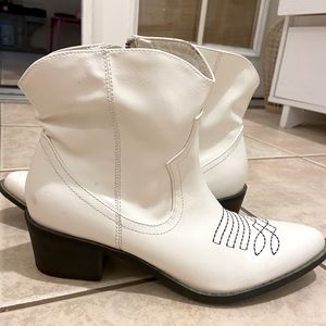 White western ankle boots